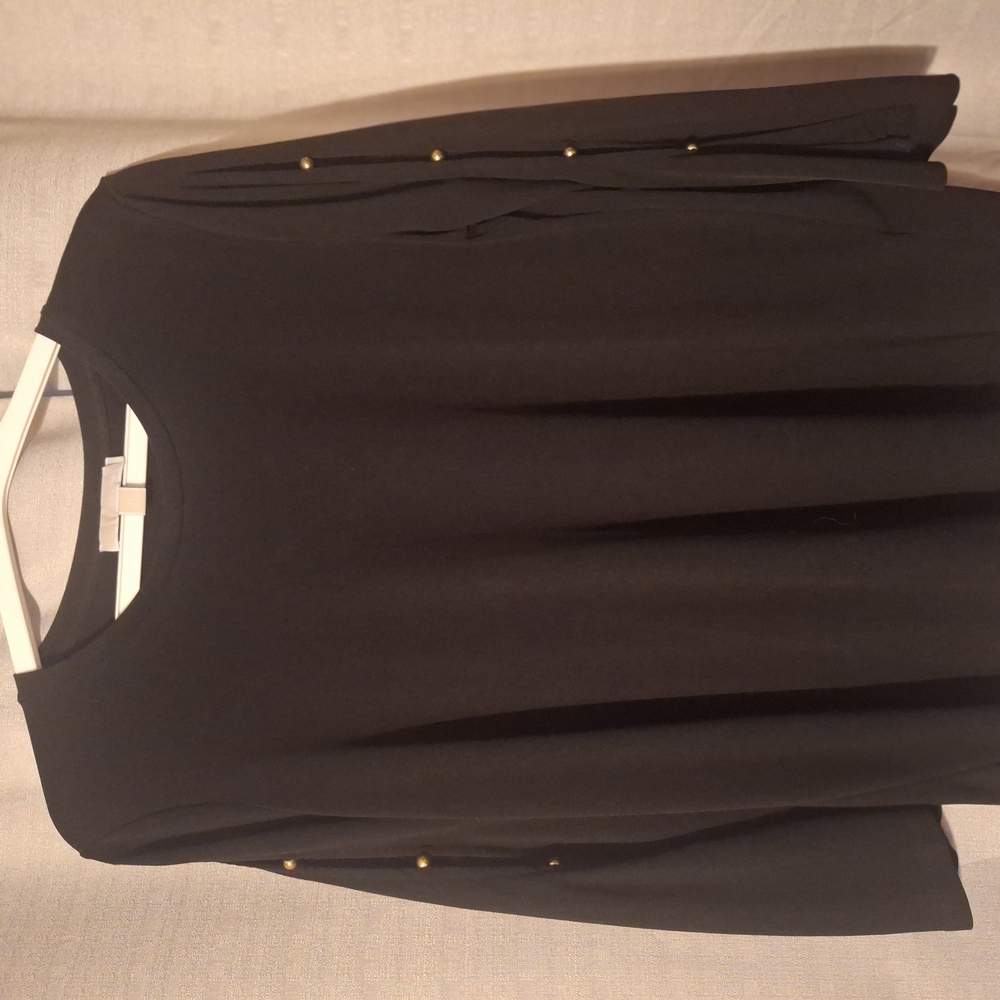 Michaels Black Blouse with Gold Accents
